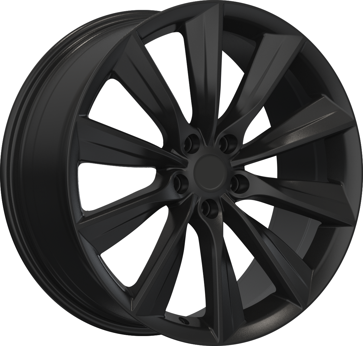 YKW Replica TS1 Matte Black 19x9.5 +35 5x114.3mm 64.1mm