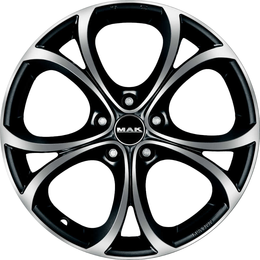 MAK LARIO Black w/ Mirrored Face 18x8 +34 5x110mm 65.1mm - Wheelwiz