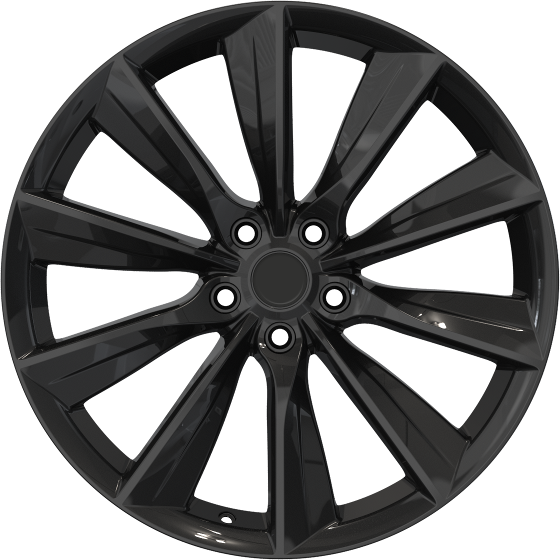 YKW Replica TS1 Gloss Black 19x9.5 +35 5x114.3mm 64.1mm