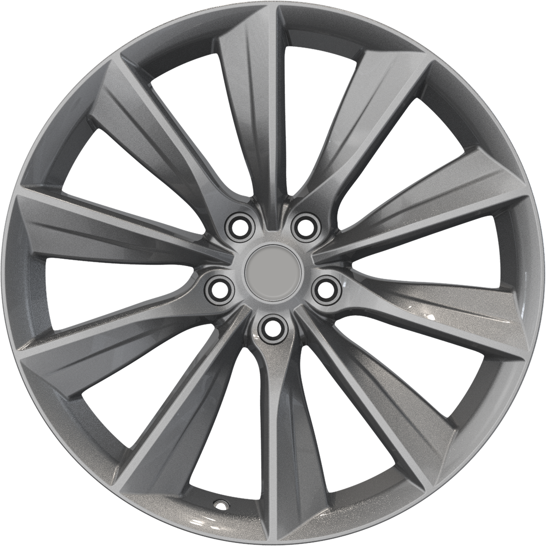 YKW Replica TS1 Gloss Gunmetal 19x9.5 +35 5x114.3mm 64.1mm
