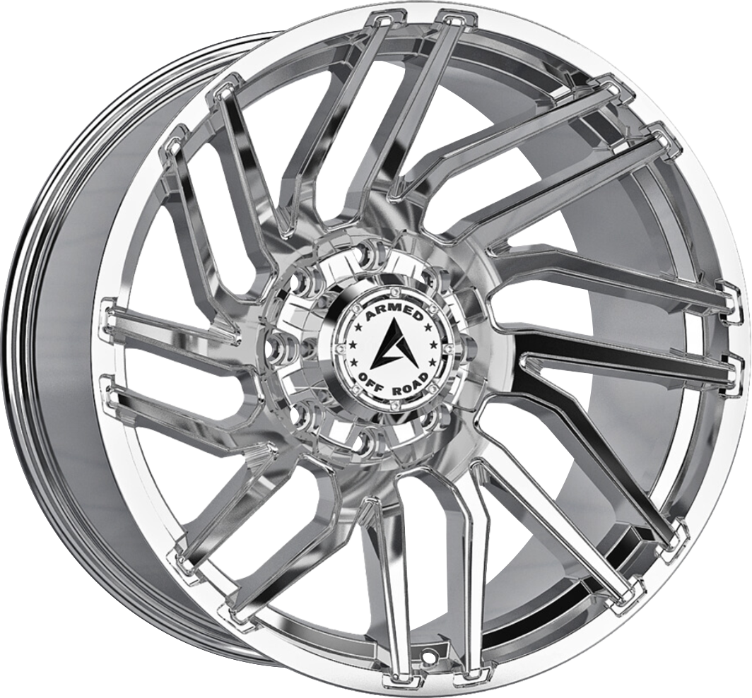 Armed Wheels Kaos Full Polished 24x12 -44 8x165.1mm 125.1mm - Wheelwiz