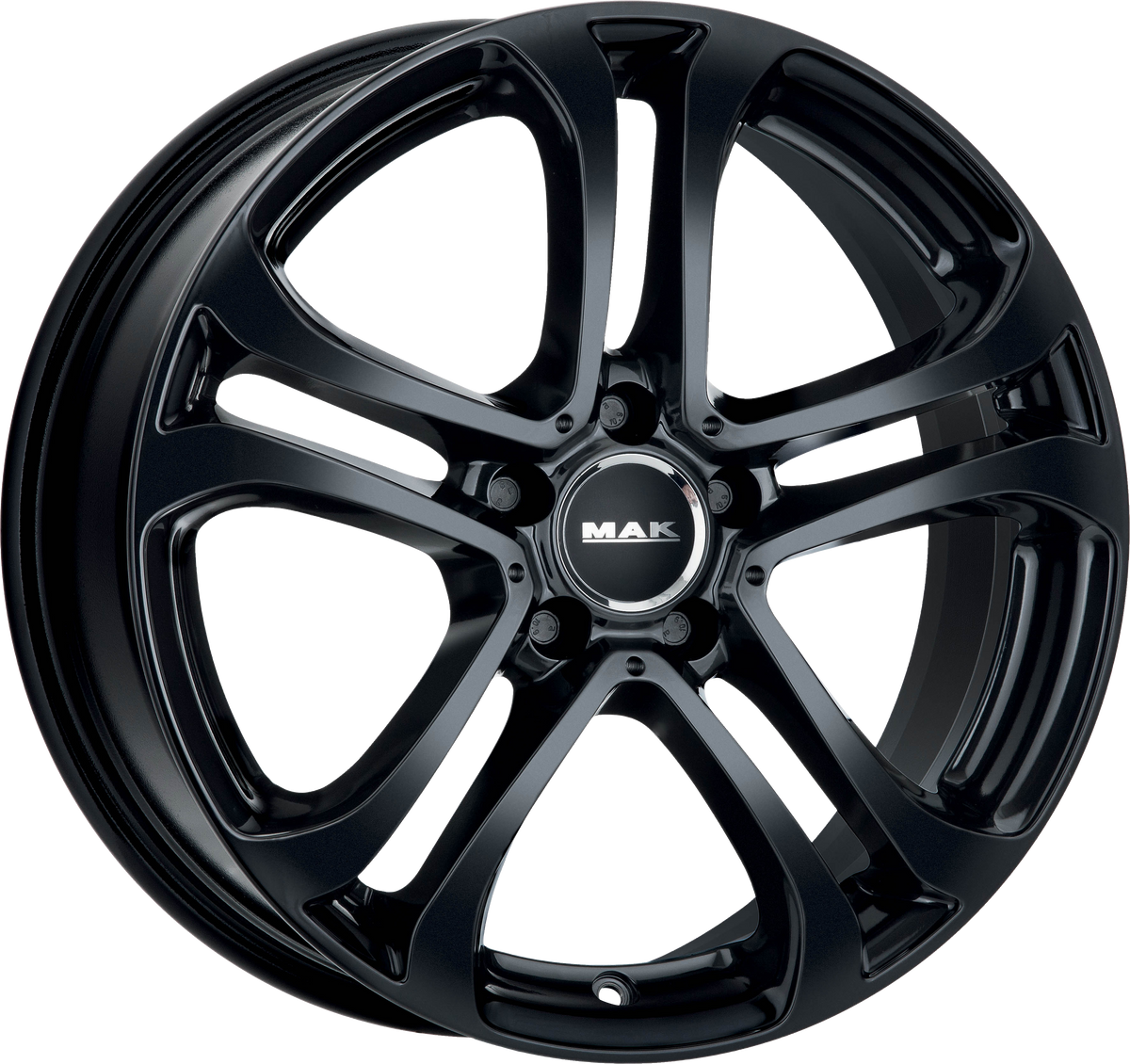 MAK STUTTGART Gloss Black 17x7.5 +45 5x112mm 66.6mm - Wheelwiz