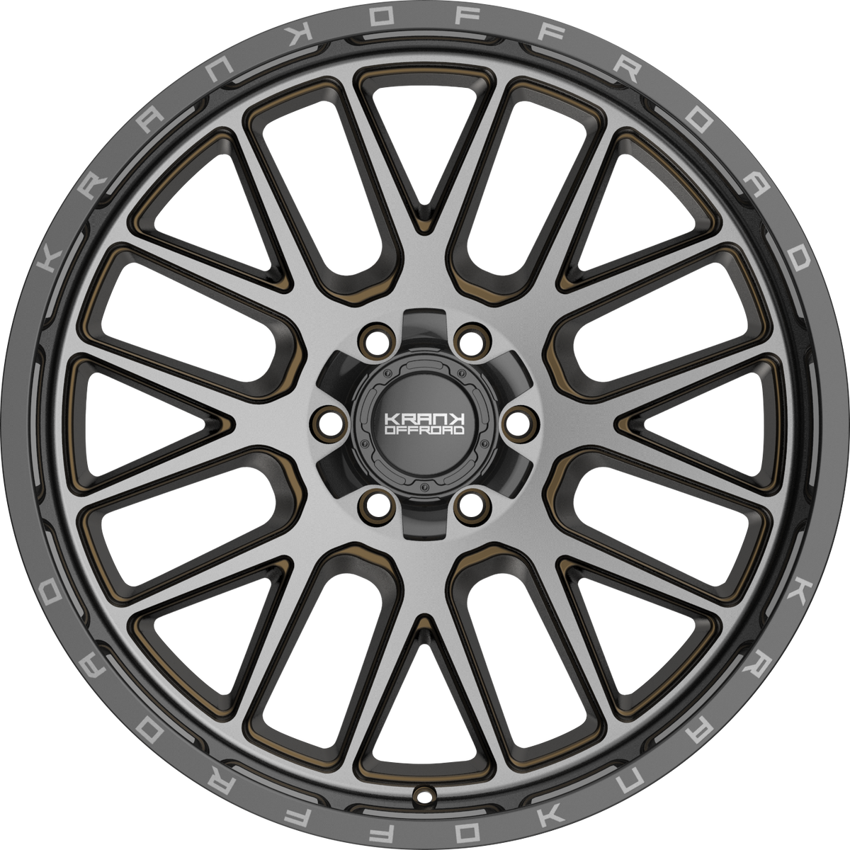 Krank Fuse Bronze Dark Tint w/ Gloss Black Barrel 22x10 -18 6x135|6x139.7mm 108mm - Wheelwiz