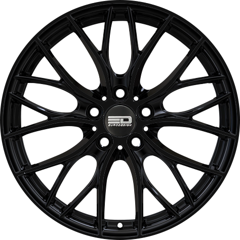 Euro Design Camillo - EFS Gloss Black 19x8.5 +20 5x100|5x105|5x110|5x112|5x115|5x118|5x108|5x114.3|5x98mm 72.6mm - WheelWiz