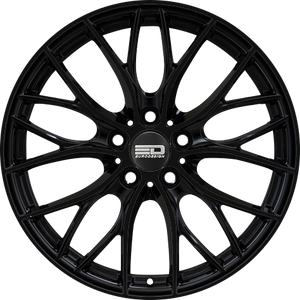 Euro Design Camillo - EFS Gloss Black 18x8 +35 5x100|5x105|5x110|5x112|5x115|5x118|5x108|5x114.3|5x98mm 72.6mm - WheelWiz