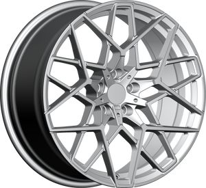 YKW Replica MF22 Silver 19x8.5 +35 5x112mm 66.6mm - Wheelwiz