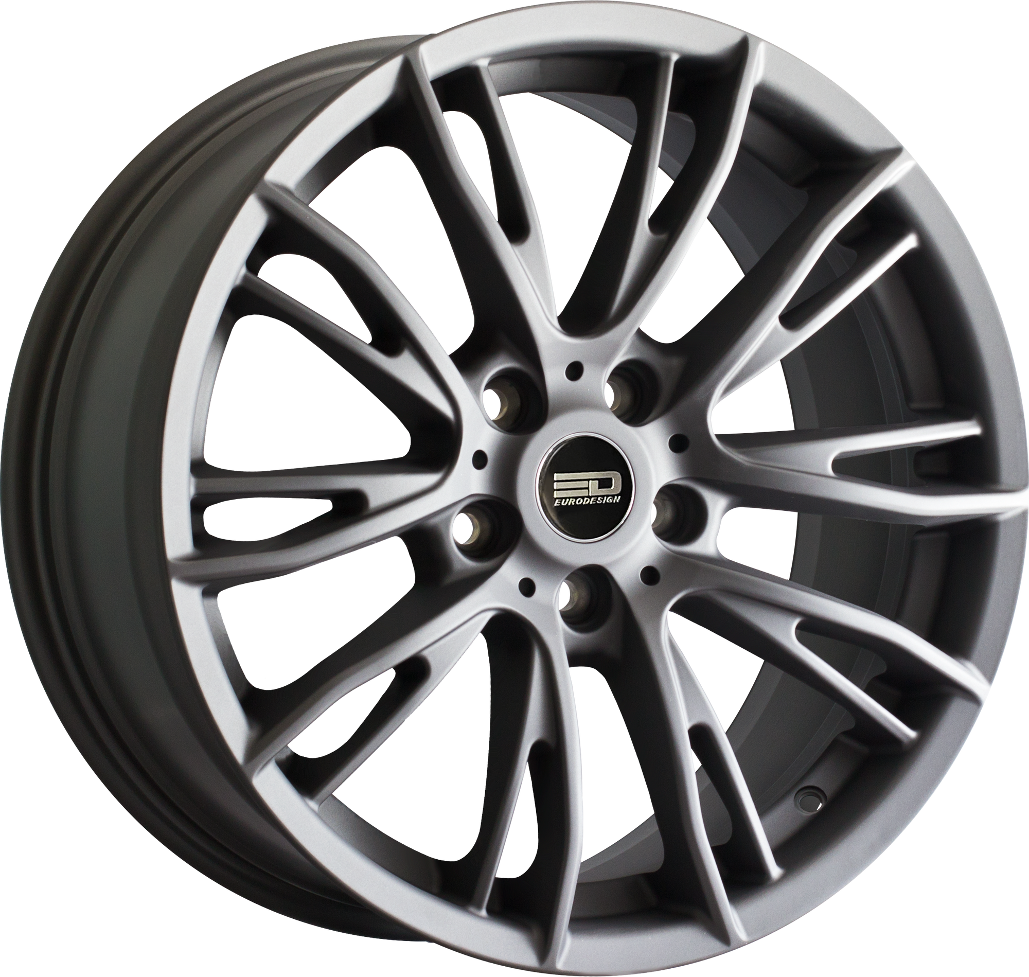 Euro Design Venice Matte Gunmetal 18x8 +35 5x120mm 72.6mm - WheelWiz