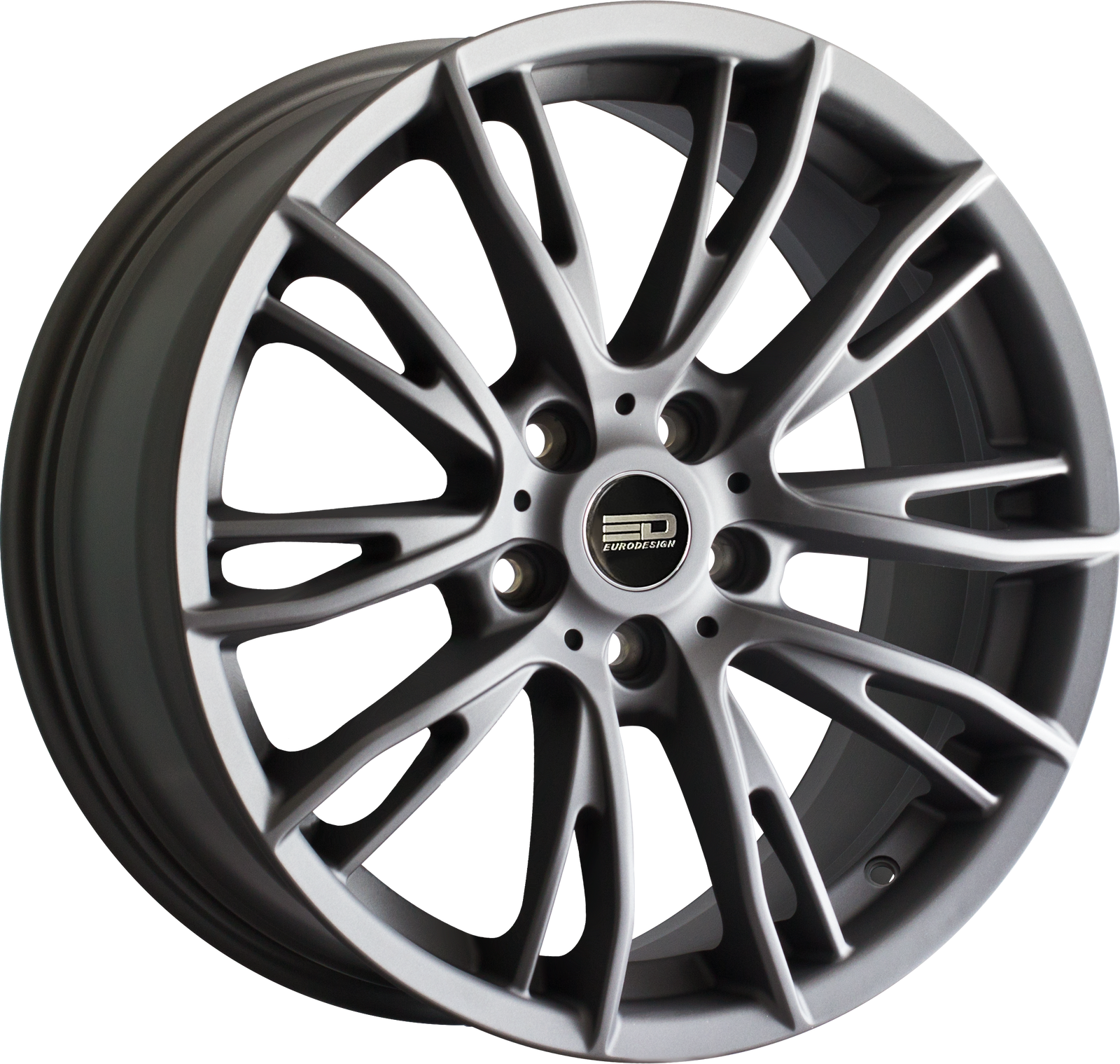 Euro Design Venice Matte Gunmetal 18x8 +35 5x120mm 72.6mm - Wheelwiz
