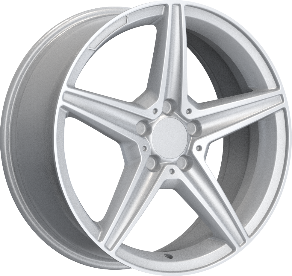 YKW Replica MF14 Silver 18x7.5 +30 5x112mm 66.6mm - Wheelwiz