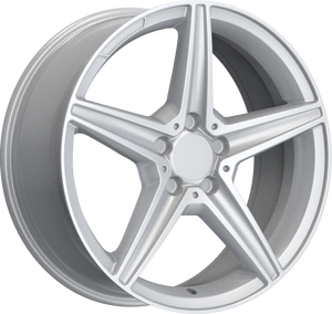 YKW Replica MF14 Silver 18x7.5 +30 5x112mm 66.6mm - Wheelwiz