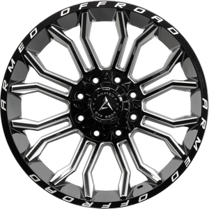 Armed Wheels Havoc Gloss Black Milled 20x10 -18 8x165.1mm 125.2mm