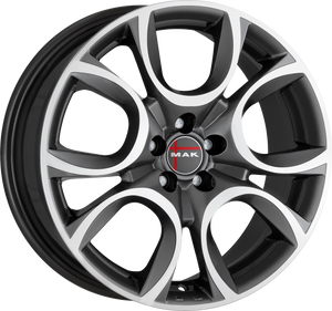 MAK Torino W Gunmetal w/ Mirror Face 17x7 +35 4x98mm 58.1mm