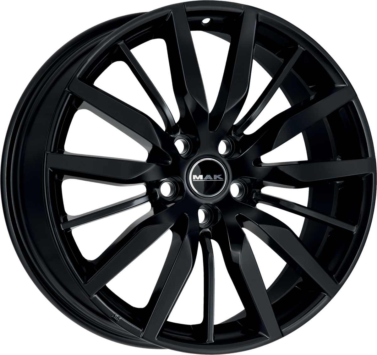 MAK BARBURY Gloss Black 19x8 +45 5x108mm 63.4mm - Wheelwiz