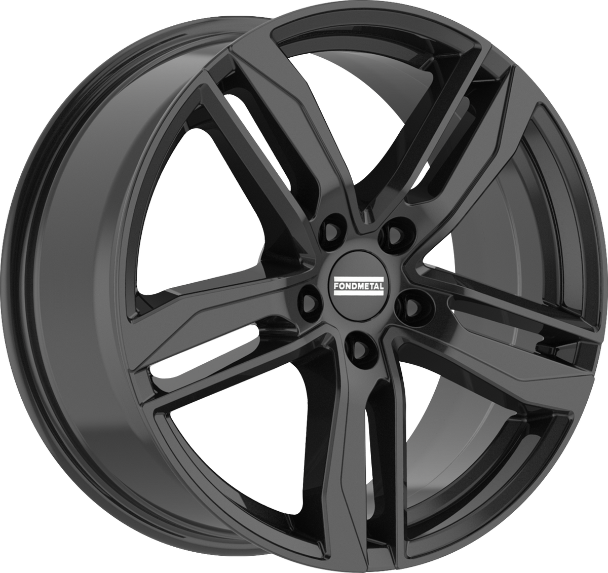 Fondmetal Hexis Gloss Black 18x8 +40 5x112mm 66.5mm - Wheelwiz