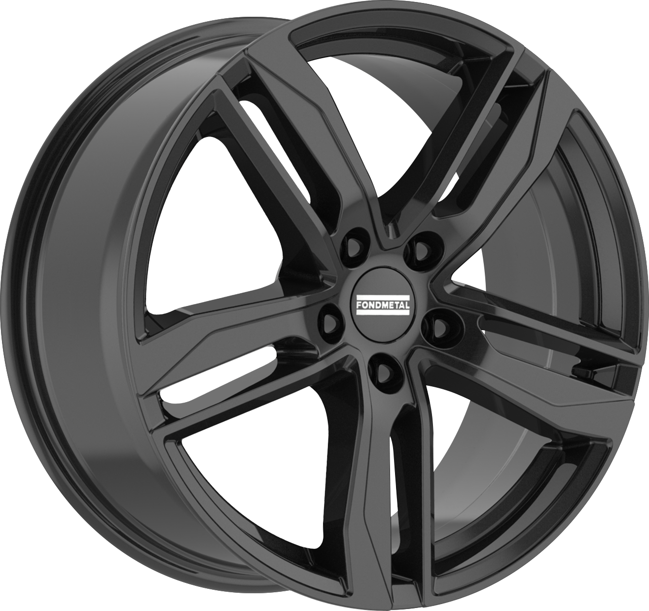 Fondmetal Hexis Gloss Black 18x8 +40 5x112mm 66.5mm - Wheelwiz