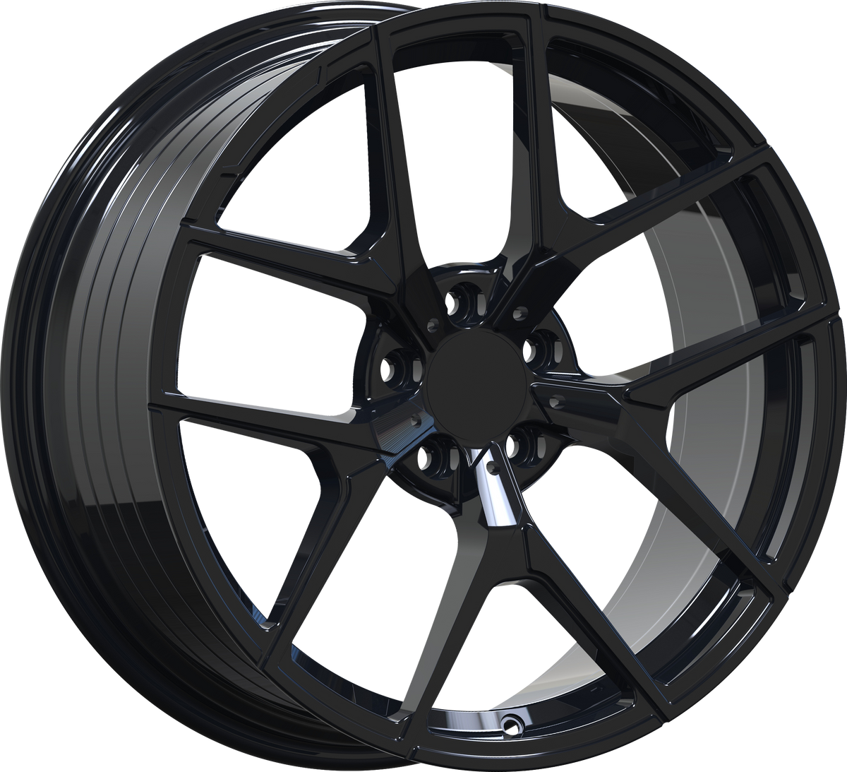 YKW Replica MF20 Gloss Black 19x8.5 +30 5x112mm 66.6mm - Wheelwiz