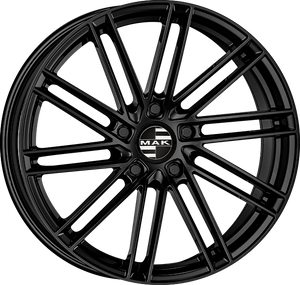 MAK Leipzig Gloss Black 21x9.5 +60 5x130mm 71.6mm - Wheelwiz