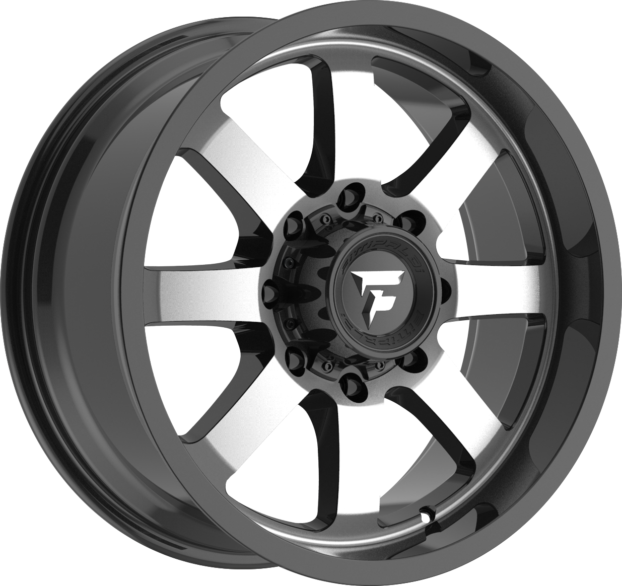 Fittipaldi FA16MB Gloss Black Machined 18x9 +12 8x180mm 124.3mm