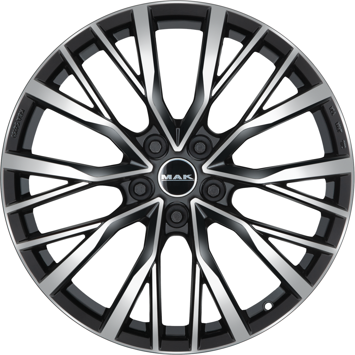 MAK Kent Black Mirror 20x8.5 +42 5x108mm 63.4mm - Wheelwiz