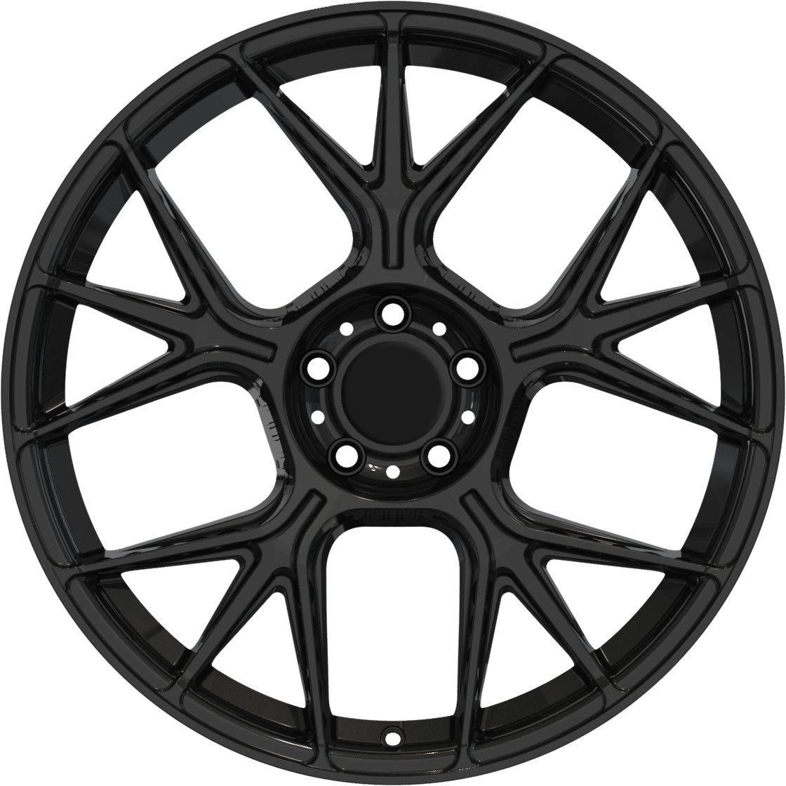 YKW Replica MR4 Gloss Black 20x8.5 +30 5x112mm 66.6mm - Wheelwiz