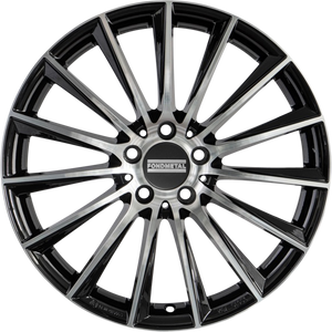 Fondmetal Aidon Gloss Titanium Machined 18x8 +38 5x112mm 66.5mm - Wheelwiz