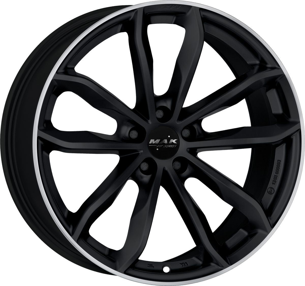 MAK 24H-FF Ice Ring Black 19x9 +21 5x112mm 66.45mm - Wheelwiz