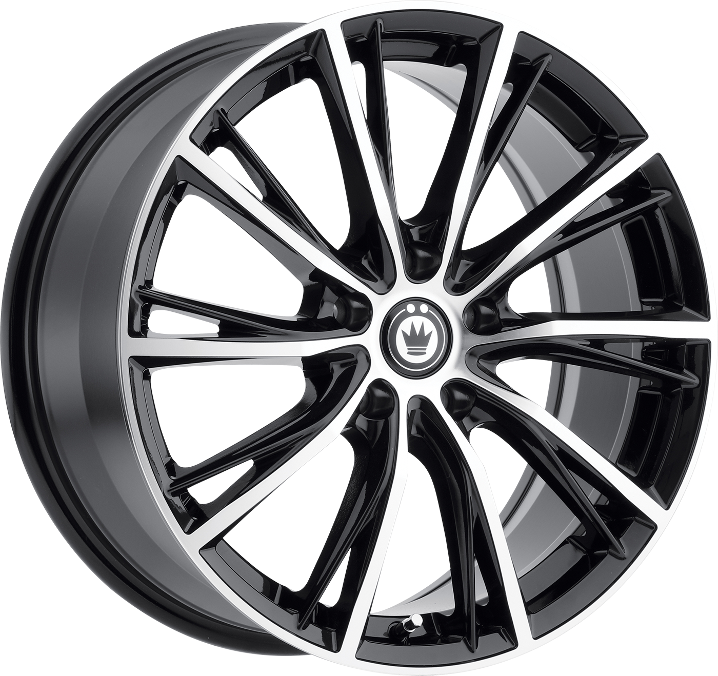 Konig Impression Gloss Black W/ Machined Face 16x7.5 +45 5x112mm 66.56mm - Wheelwiz