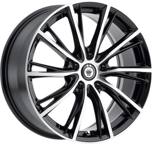Konig Impression Gloss Black W/ Machined Face 16x7.5 +45 5x112mm 66.56mm - Wheelwiz