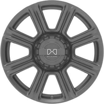 Wildland Hurricane Matte Gunmetal 18x8 +18 5x127|5x139.7mm 77.8mm - Wheelwiz