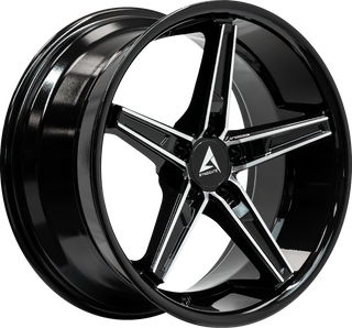Armed Wheels Don Gloss Black Machined Face 20x9 +32 5x127mm 74.1mm