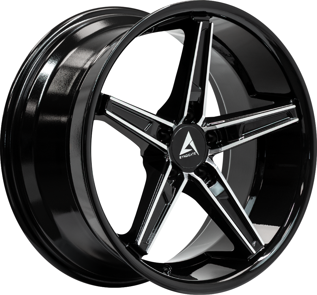 Armed Wheels Don Gloss Black Machined Face 20x9 +35 5x113mm 74.1mm - Wheelwiz