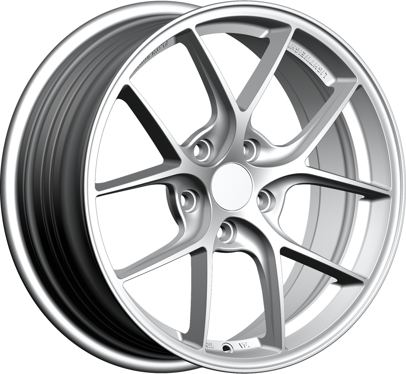 YKW Replica MF5 Silver 17x7.5 +40 5x114.3mm 56.1mm - Wheelwiz
