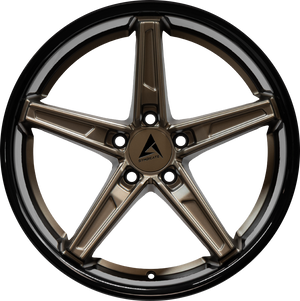Armed Wheels Don Matte Bronze Face + Gloss Black Lip 20x9 +32 5x127mm 74.1mm - Wheelwiz