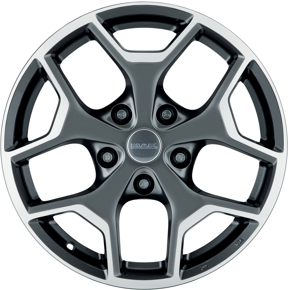 MAK Liberty Gunmetal w/ Mirror Face 18x7.5 +39 5x108mm 72mm - Wheelwiz