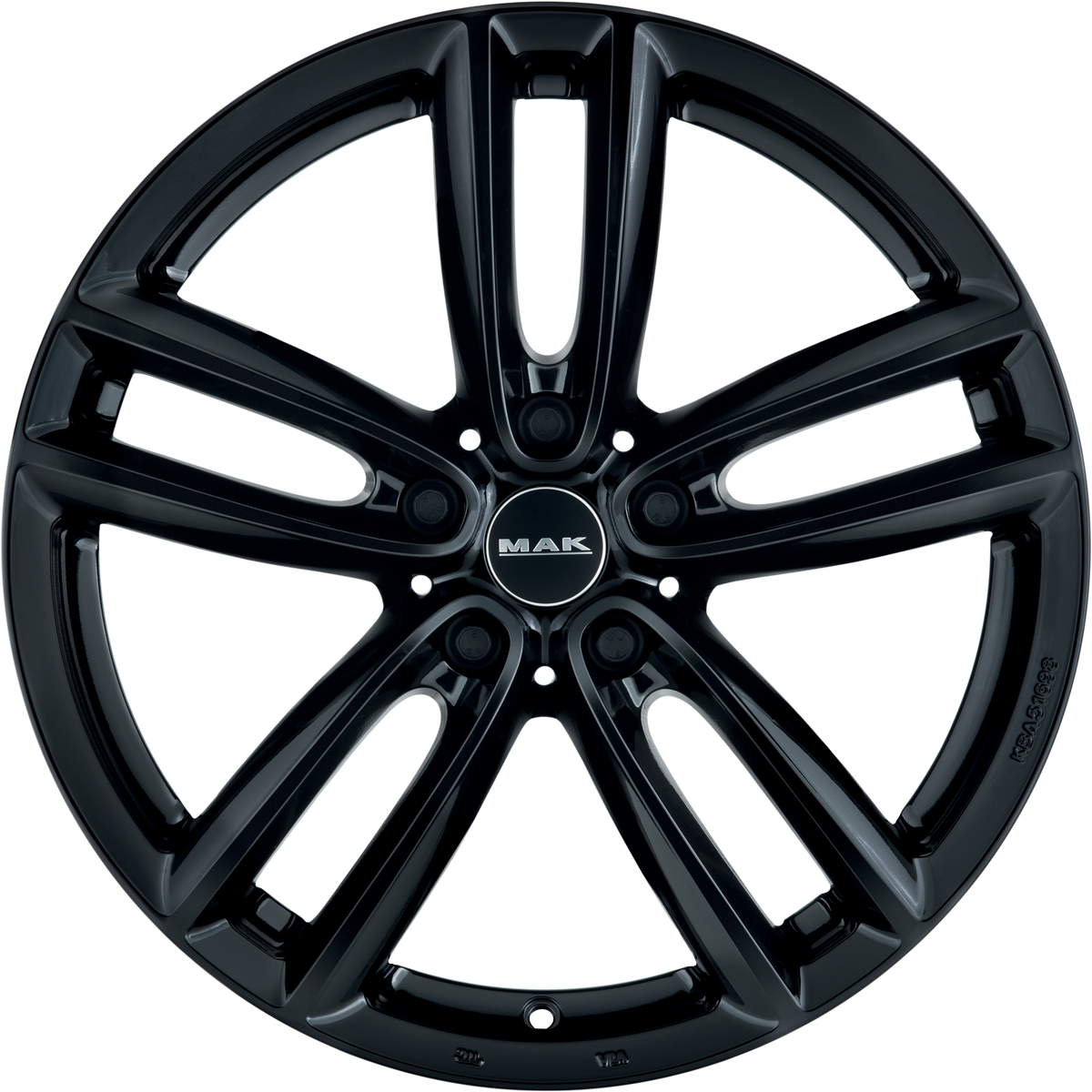 MAK Oxford Gloss Black 17x7.5 +42 5x112mm 66.6mm - Wheelwiz