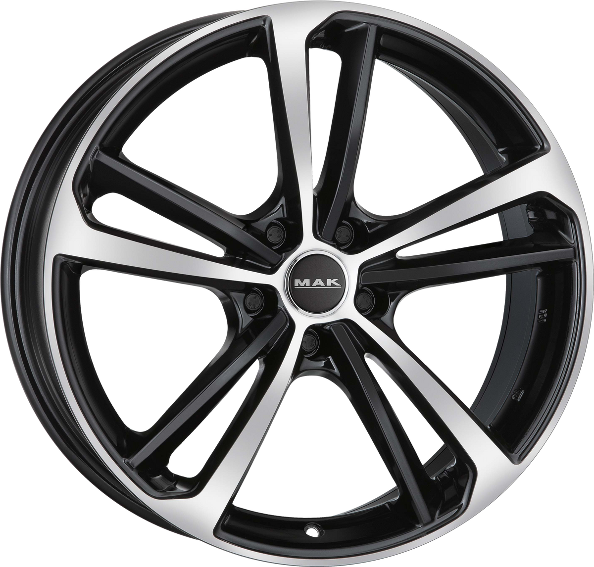 MAK NURBURG Black w/ Mirrored Face 20x9 +29 5x112mm 66.45mm - Wheelwiz