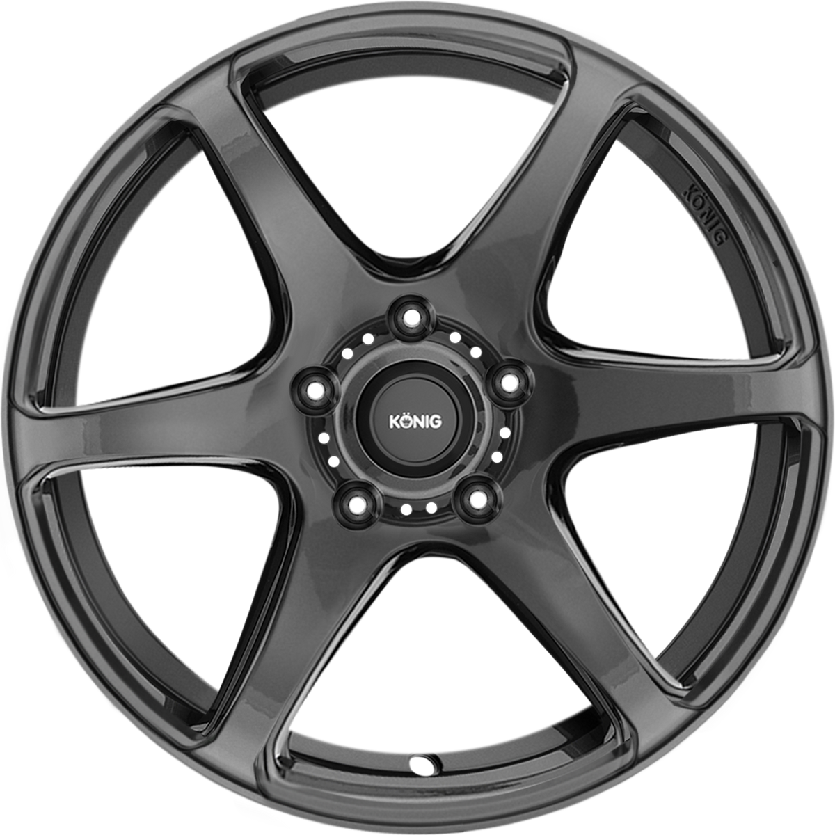 Konig Tandem Gloss Graphite 18x8 +43 5x108mm 73.1mm - Wheelwiz