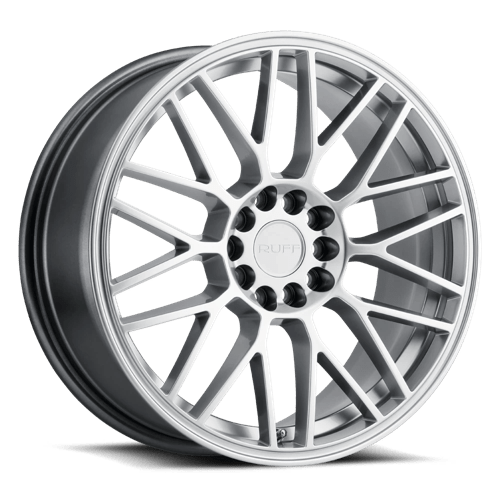 Ruff OVERDRIVE Hyper Silver 17x7.5 +38 5x100|5x114.3mm 72.1mm - WheelWiz