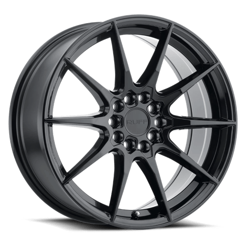 Ruff SPEEDSTER Gloss Black 18x8 +38 5x108|5x114.3mm 72.1mm - WheelWiz