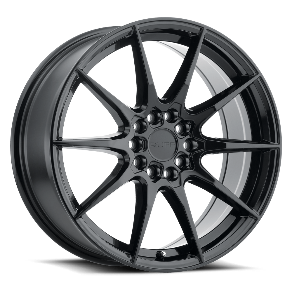 Ruff SPEEDSTER Gloss Black 18x8 +38 5x100|5x114.3mm 72.1mm - WheelWiz