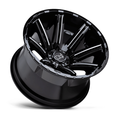 Black Rhino RAMPAGE Gloss Black W/ Mirror Cut Face & Translucent Clear 20x9.5 +18 6x139.7mm 112.1mm - WheelWiz