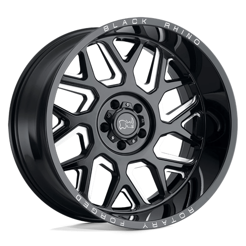 Black Rhino REAPER Gloss Black &amp; Milled 22x11.5 -44 5x127mm 71.5mm - Wheelwiz
