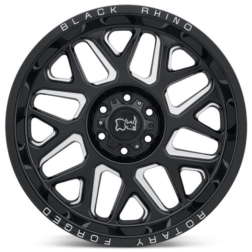 Black Rhino REAPER Gloss Black &amp; Milled 20x9.5 -18 8x165.1mm 122.4mm - Wheelwiz