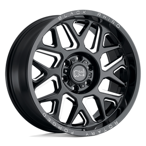 Black Rhino REAPER Gloss Black & Milled 24x14 -76 8x165.1mm 122.4mm - WheelWiz