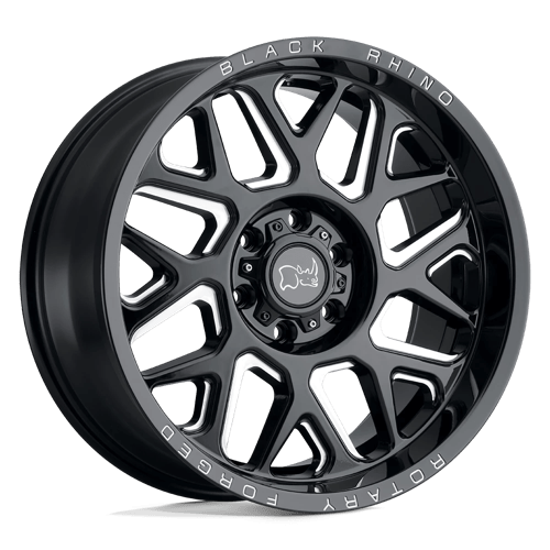 Black Rhino REAPER Gloss Black & Milled 24x14 -76 8x165.1mm 122.4mm - WheelWiz