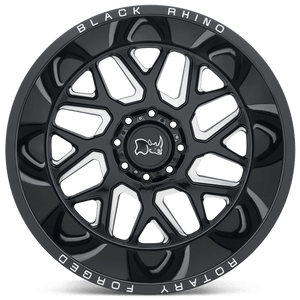 Black Rhino REAPER Gloss Black & Milled 22x14 -76 8x180mm 125.1mm - WheelWiz