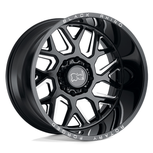 Black Rhino REAPER Gloss Black & Milled 22x14 -76 8x180mm 125.1mm - WheelWiz