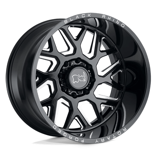 Black Rhino REAPER Gloss Black & Milled 22x14 -76 8x170mm 125.1mm - WheelWiz