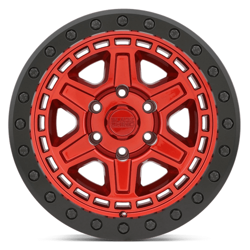 Black Rhino RENO Candy Red W/ Black Ring &amp; Bolt 17x9 -18 5x114.3mm 71.5mm - Wheelwiz