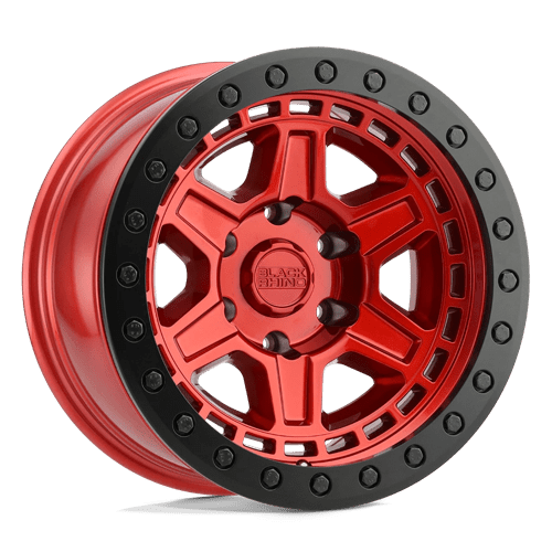 Black Rhino RENO Candy Red W/ Black Ring &amp; Bolt 17x9 -18 5x114.3mm 71.5mm - Wheelwiz